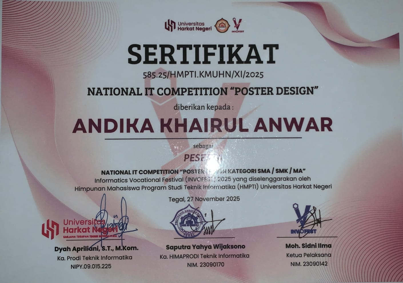 Sertifikat Poster Design